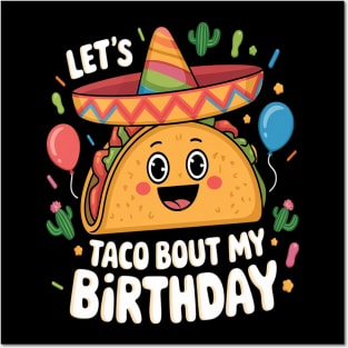 Taco Bout Two 2nd Birthday Outfit Mexican Bday Boys Posters and Art